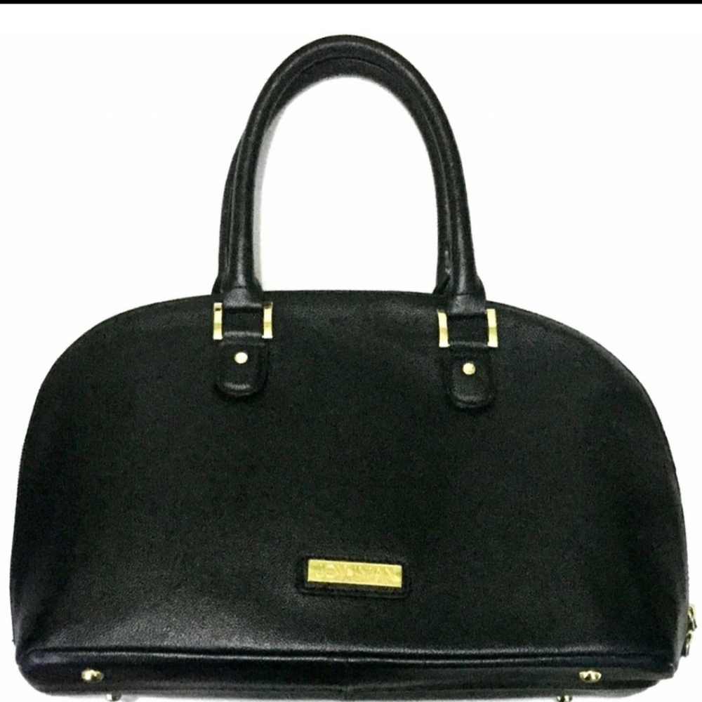 Zara Joy & Iman Gold Black Domed Satchel Handbag